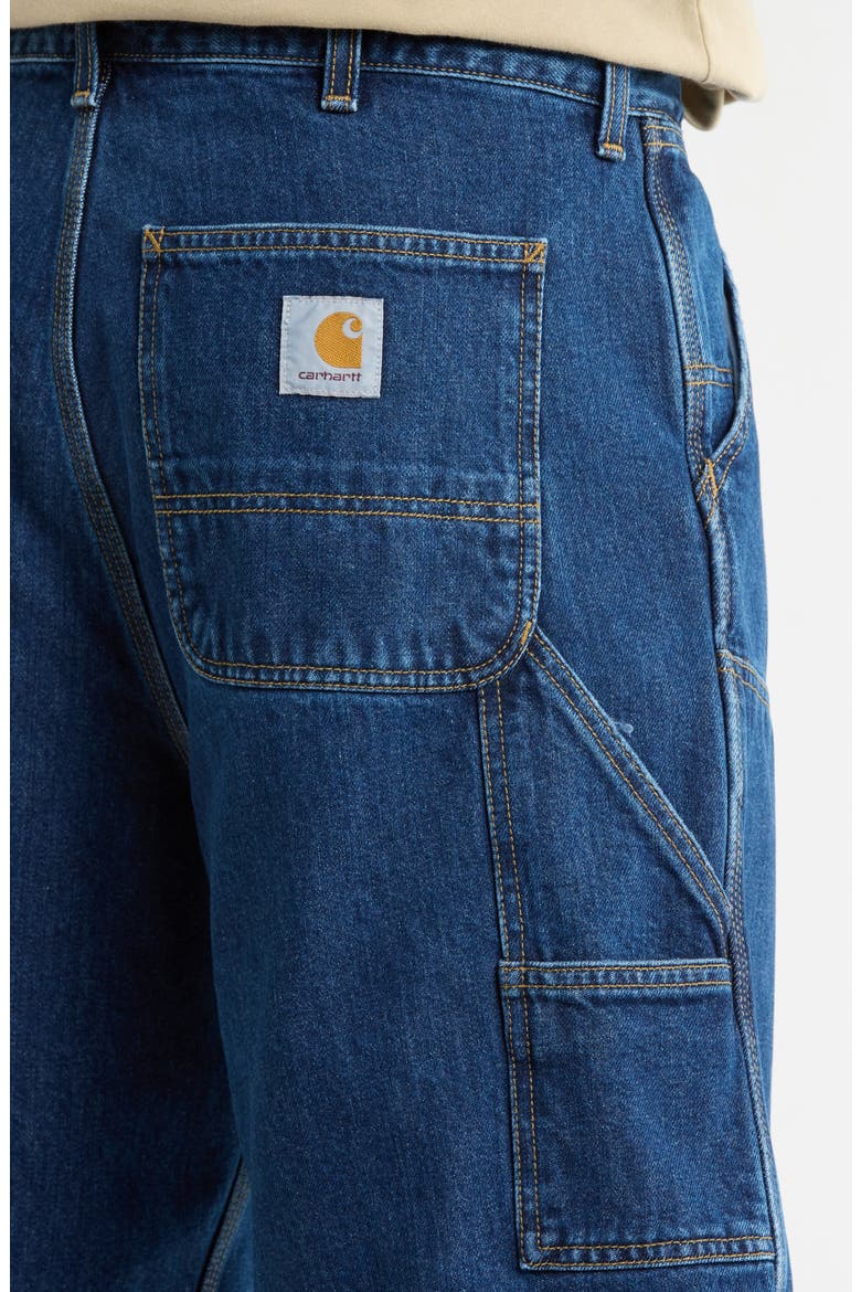 Double Knee Denim Shorts, Alternate, color, BLUE (STONE)