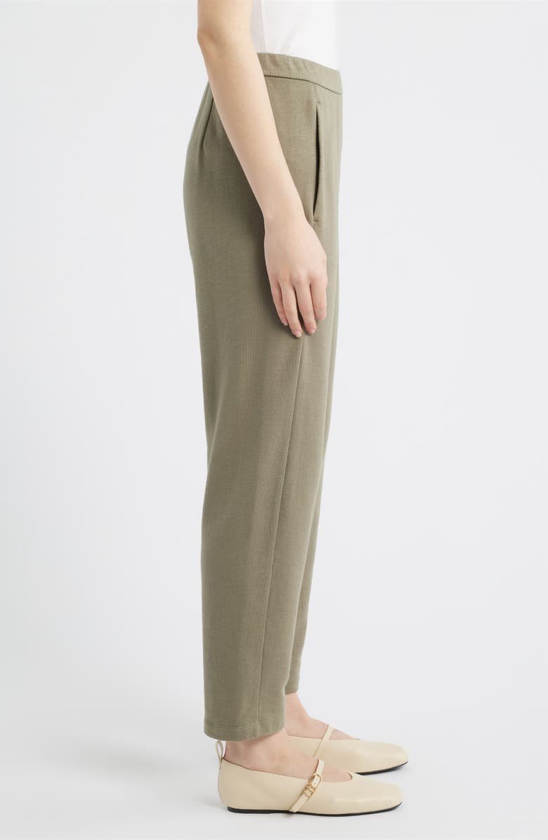 Eileen Fisher Slouch Organic Cotton Ankle Pants, Alternate, color, Bay Leaf