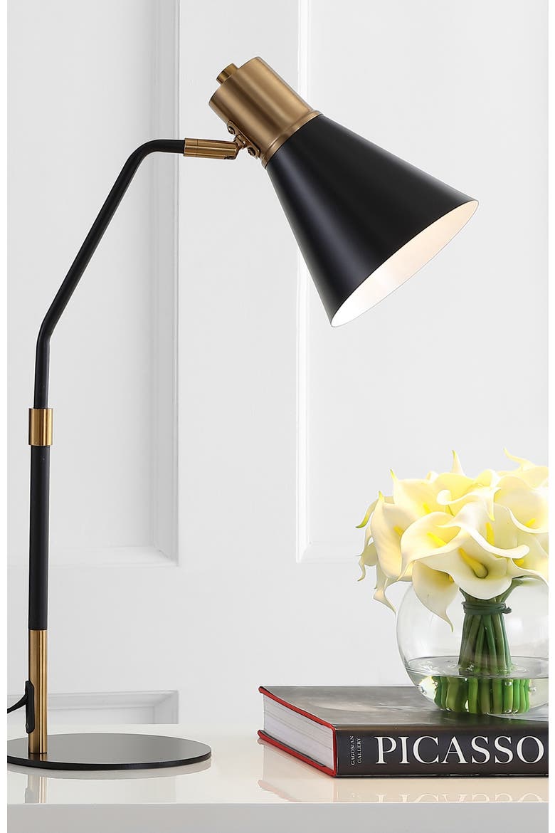 Apollo 22.5" Metal LED Task Lamp, Black/Brass Gold, Alternate, color, Black/Brass Gold