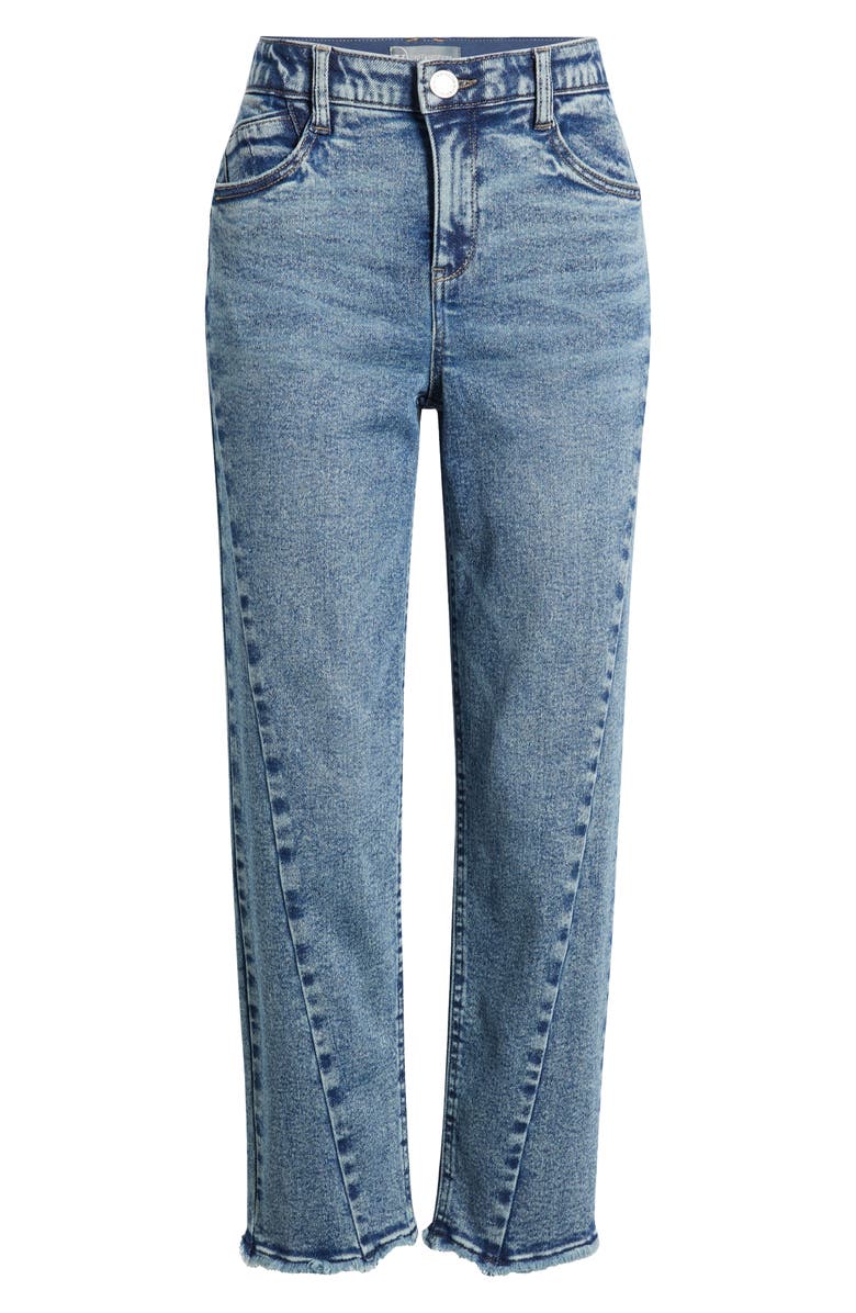 Wit & Wisdom Twist Seam High Waist Ankle Jeans, Alternate, color, Mid Blue