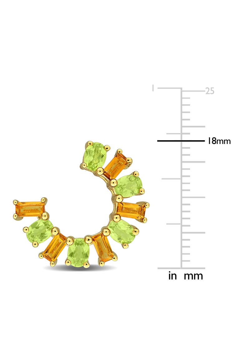 Peridot & Citrine Hoop Earrings, Alternate, color, GREEN MULTI
