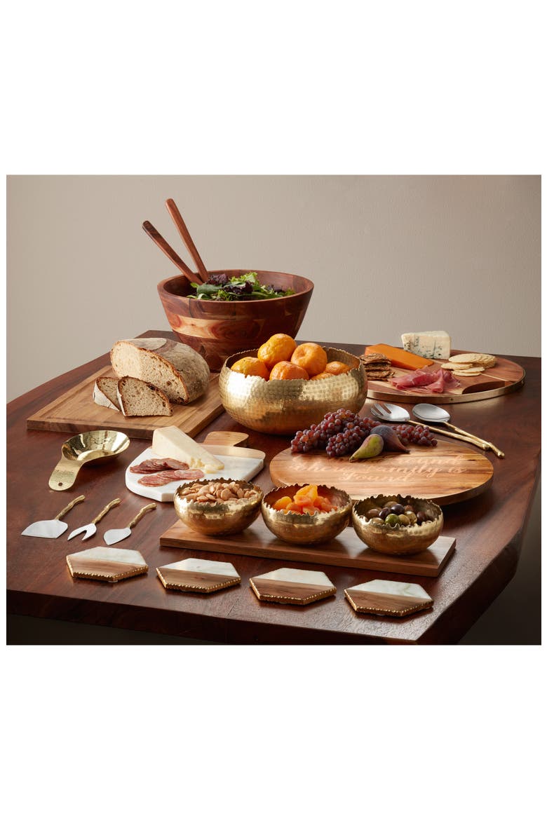 Acacia Wood Cutting Board, Alternate, color, BROWN MULTI