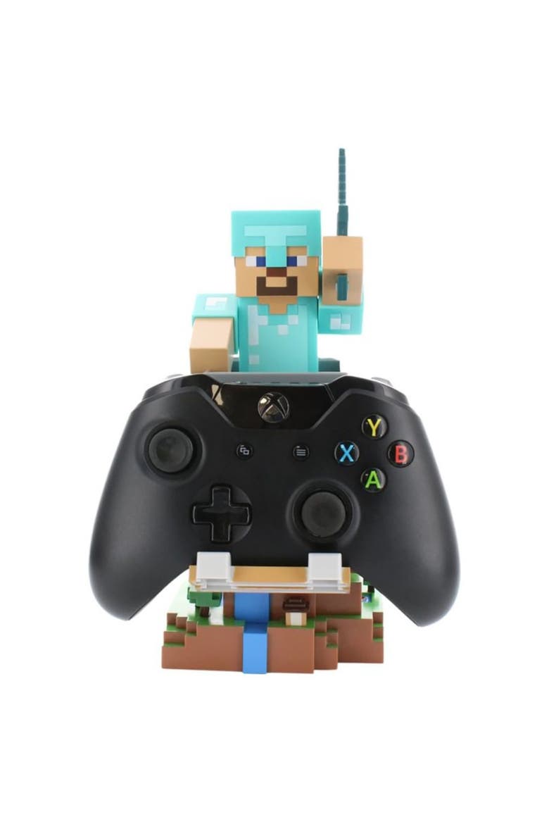 Minecraft Steve in Diamond Armor Cable Guys Controller Holder, Alternate, color, Multicolored