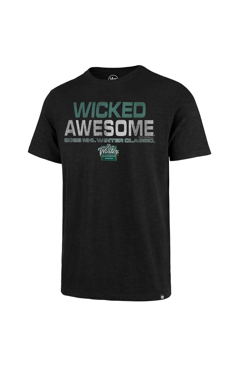 '47 Men's '47 Black 2023 NHL Winter Classic Wicked Awesome Scrum T-Shirt from '47, Alternate, color, 
