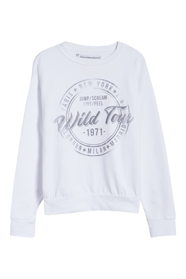 World Tour Graphic Sweatshirt, Alternate, color, WHITE