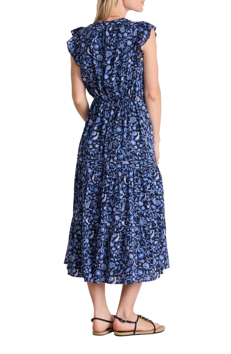 vineyard vines Floral Print Maxi Dress, Alternate, color, Camila Navy/ Lavender