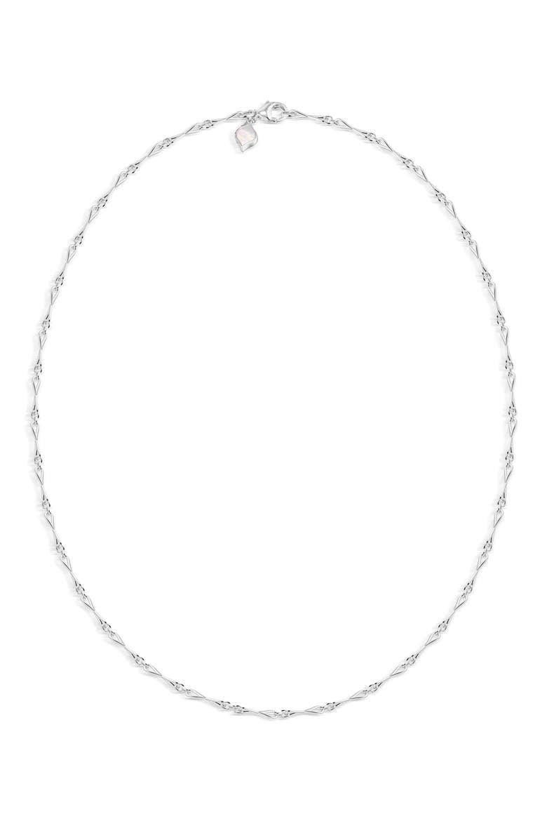 Small WaterDrop Link Necklace, Main, color, STERLING SILVER