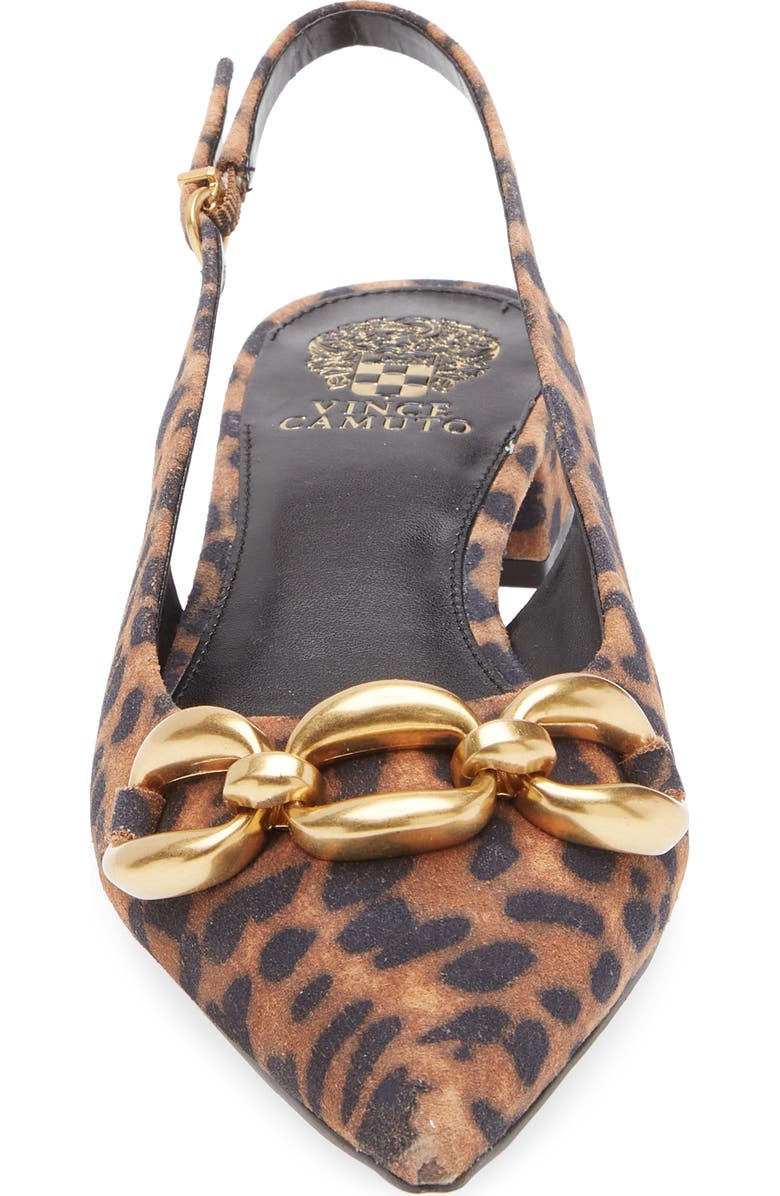 Vince Camuto Valiey Slingback Pointed Toe Flat, Alternate, color, Camel Sflpsl
