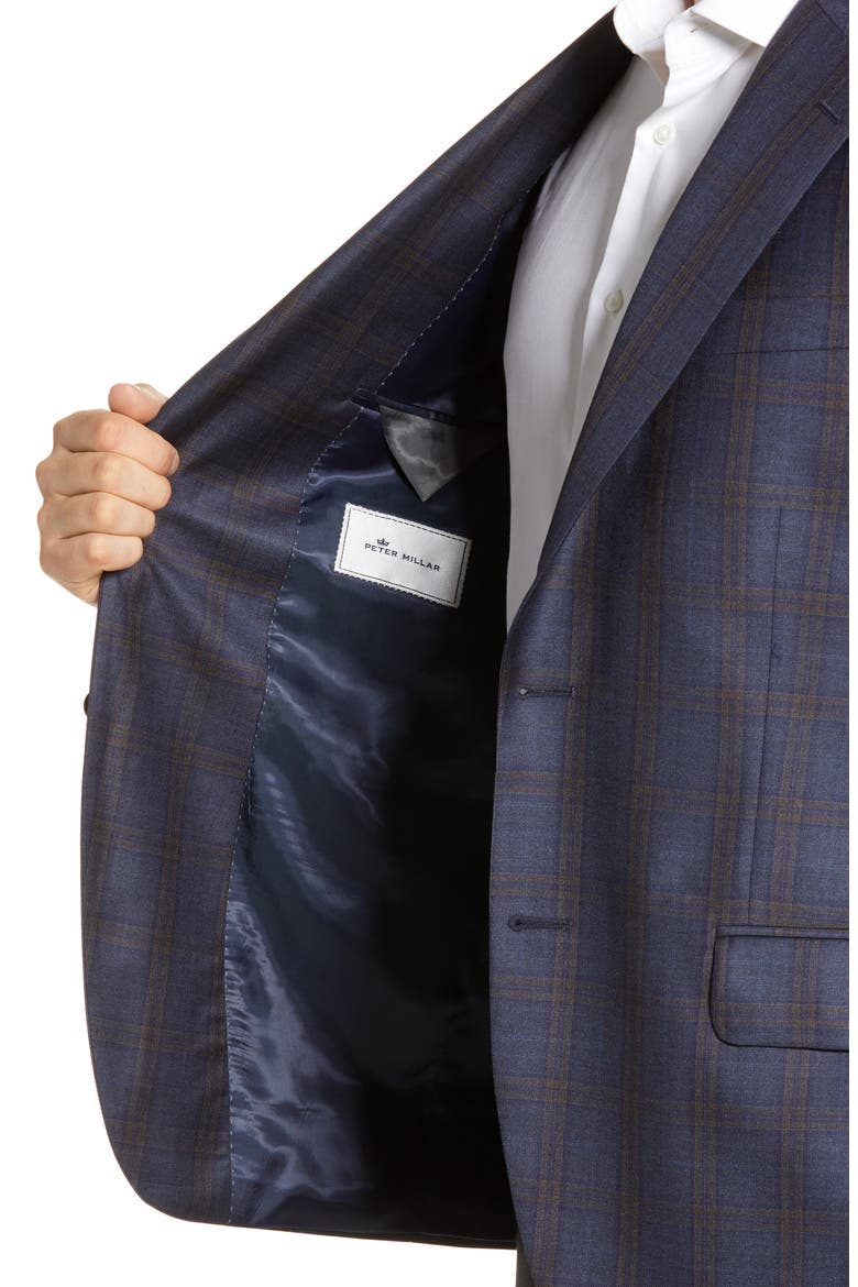 Flynn Plaid Wool Sport Coat, Alternate, color, NAVY
