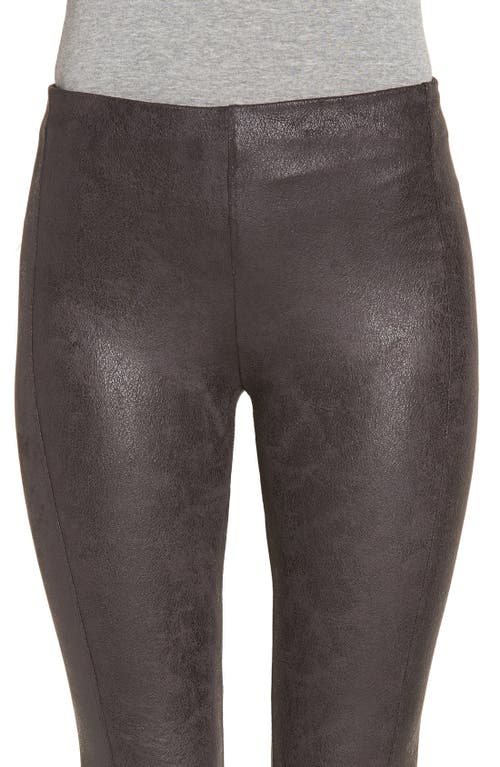 Lyssé Buffed Faux Suede Leggings In Black