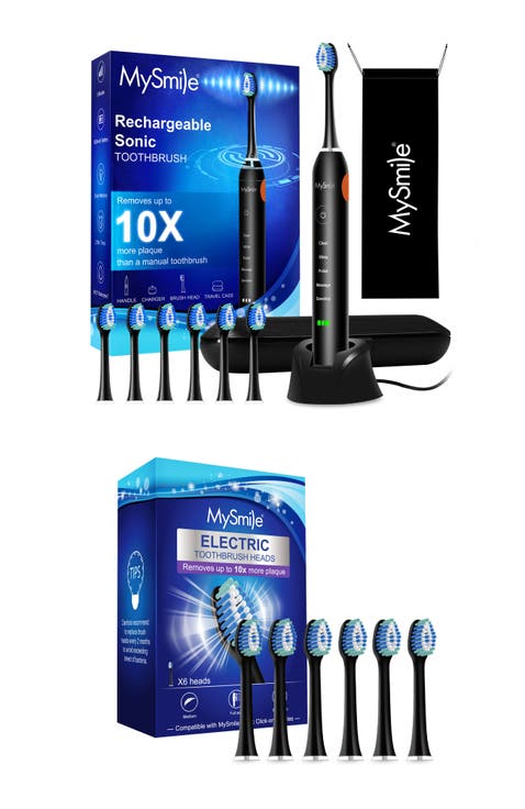 Sonic Toothbrush & Replacement Heads Bundle