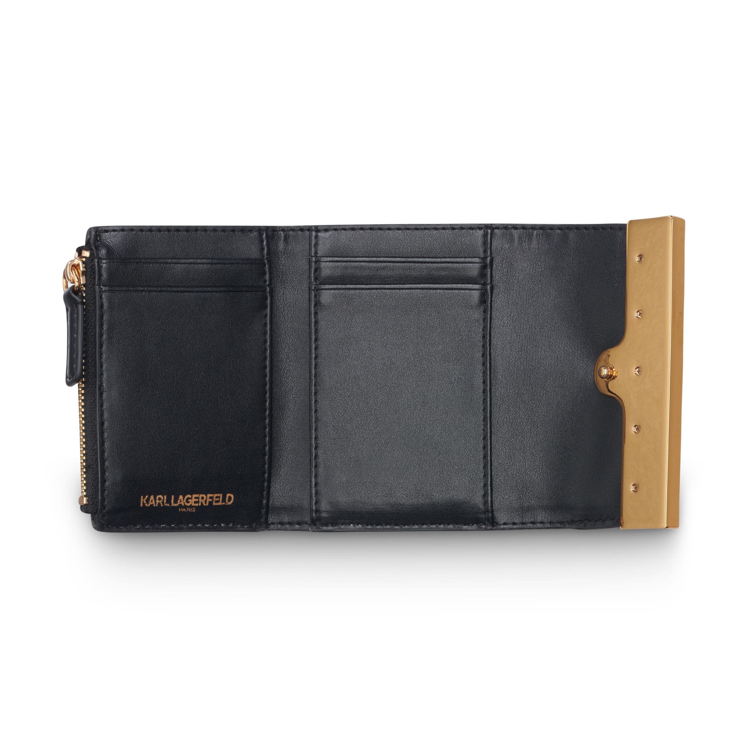 KARL LAGERFELD PARIS Jacqueline Wallet, Alternate, color, Black/Gold