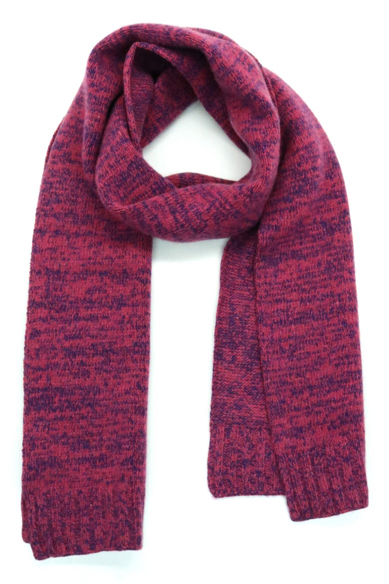 Cashmere Tweed Scarf, Main, color, FLAMINGO PINK COMBO