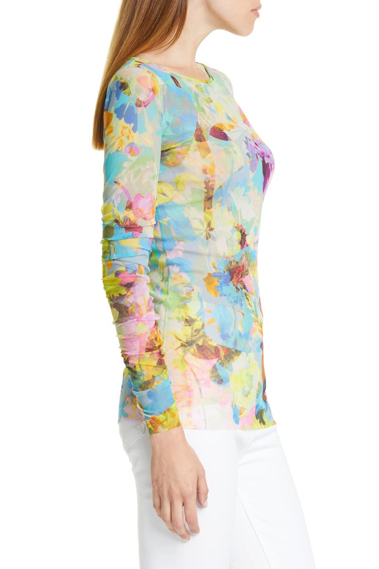 Floral Long Sleeve Top, Alternate, color, LIMPIDO