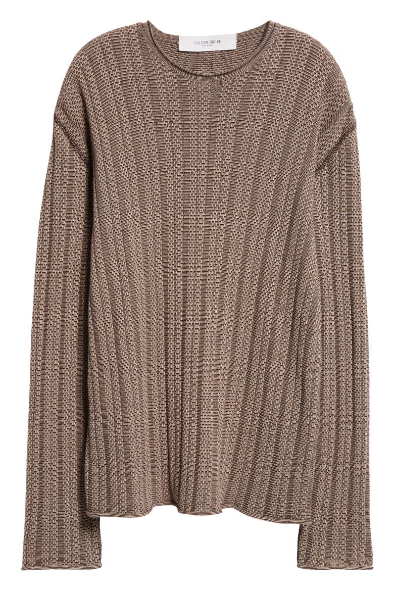 Journey Norton Jacquard Roll Neck Sweater, Alternate, color, TRAVERTINE/ COFFEE