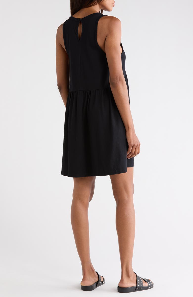 Melrose and Market V-Neck Tank Dress, Alternate, color, Black