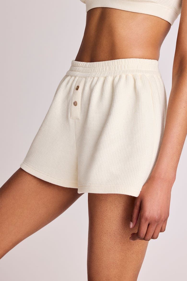 Waffle Knit Short, Alternate, color, Cream