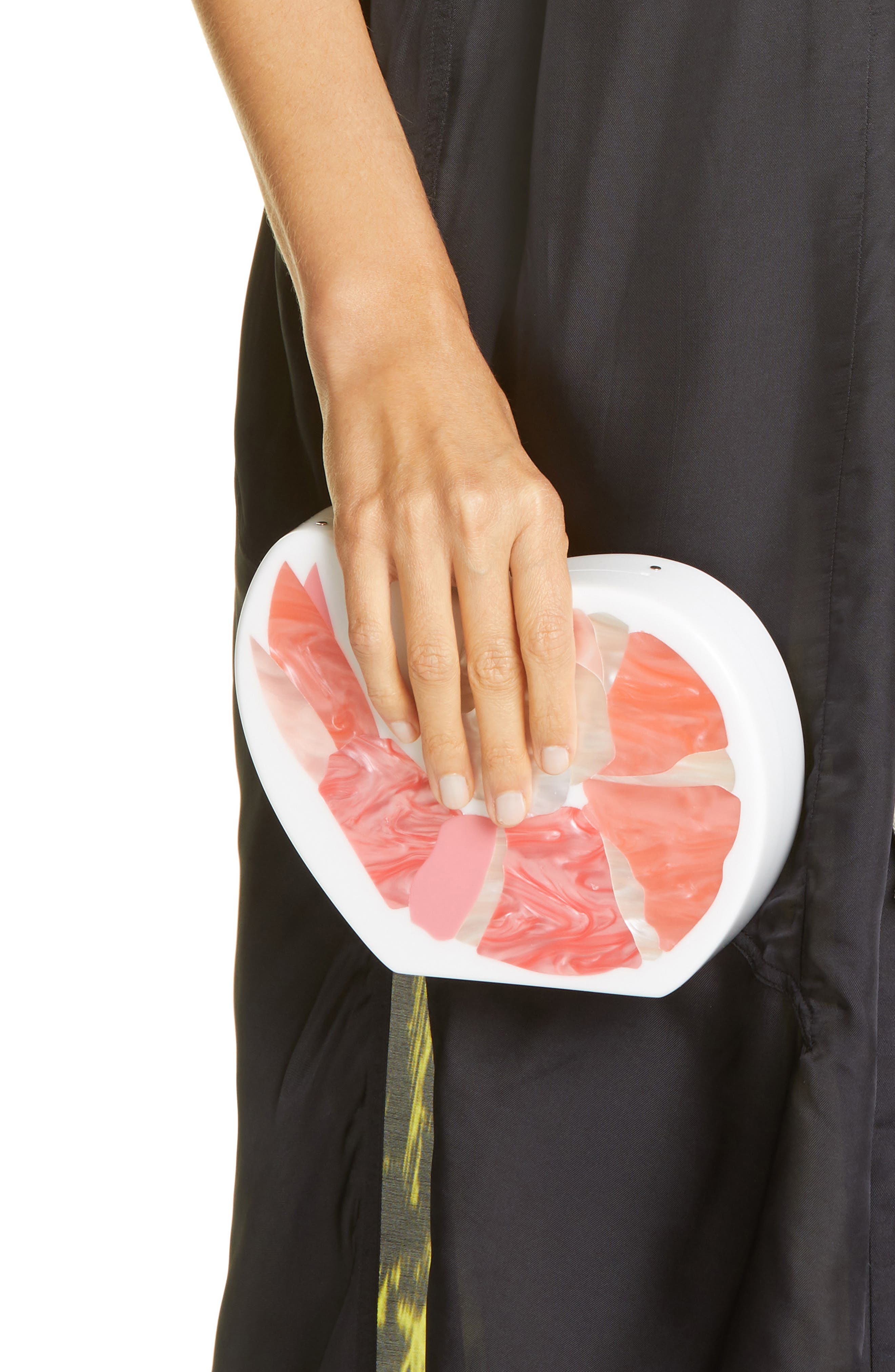 Edie Parker Shrimp Cocktail Acrylic Bag, Alternate, color, 