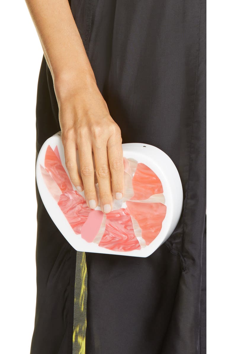 Edie Parker Shrimp Cocktail Acrylic Bag, Alternate, color,