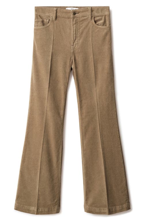 Mango Bootcut Corduroy Pants In Brown