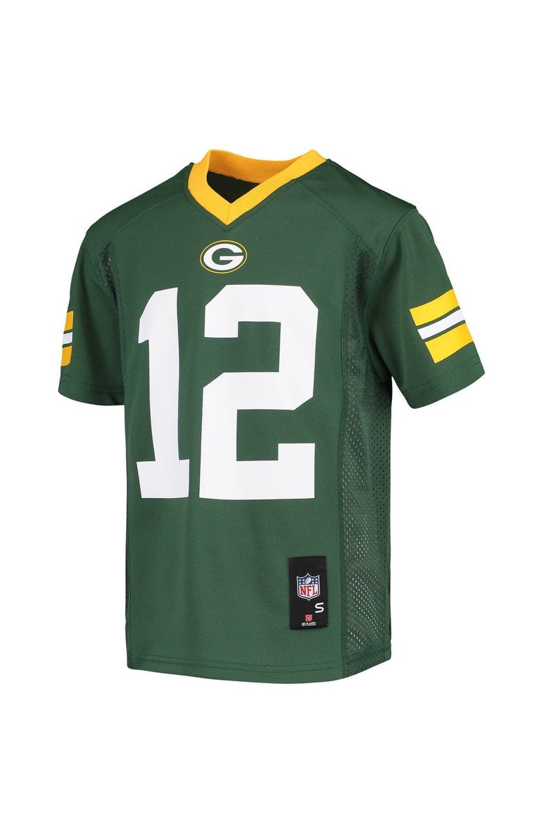 Outerstuff Youth Aaron Rodgers Green Green Bay Packers Replica Player Jersey, Alternate, color, 
