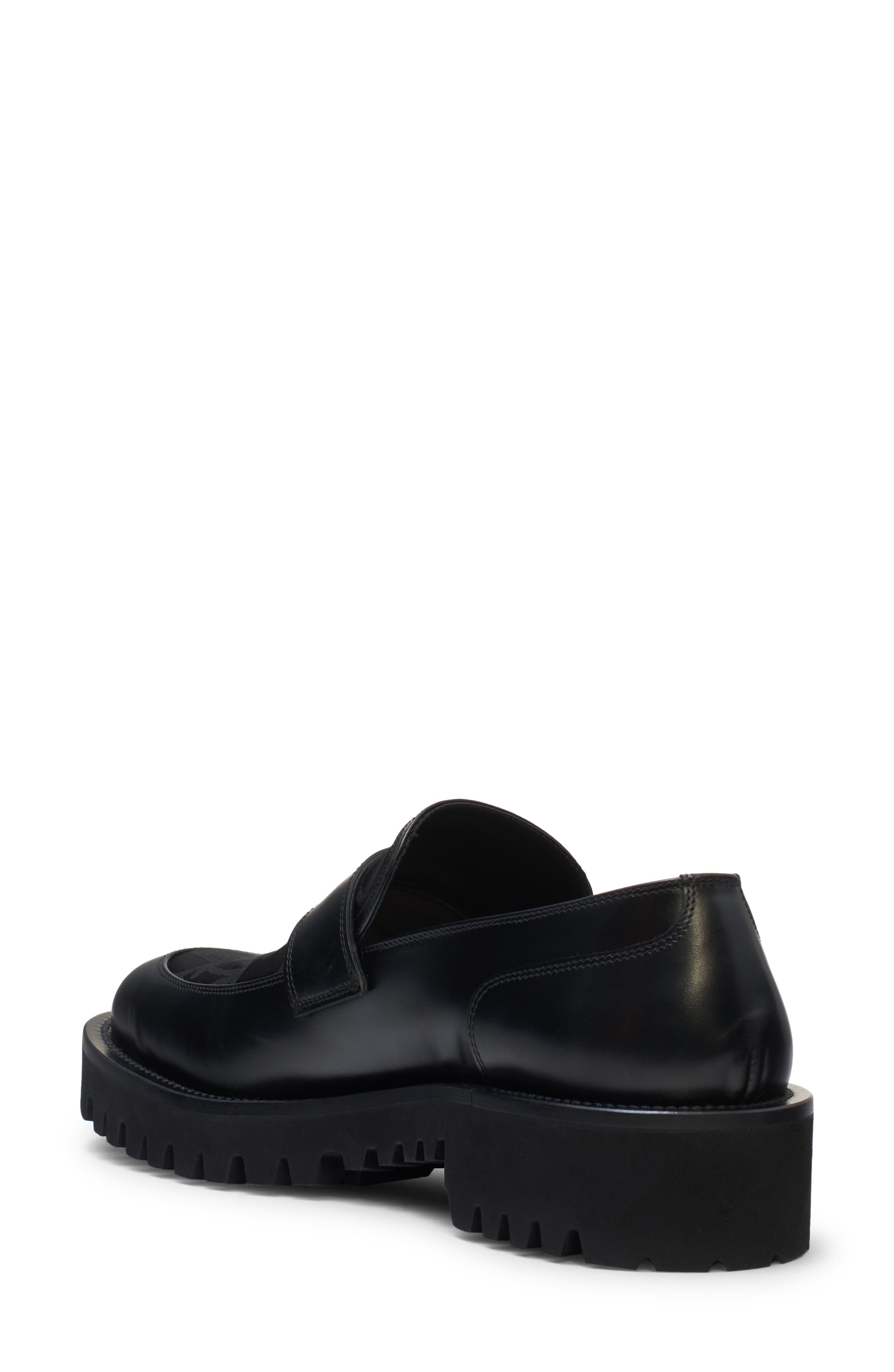 Valentino Garavani VLOGO Toile & Leather Loafer, Alternate, color, 