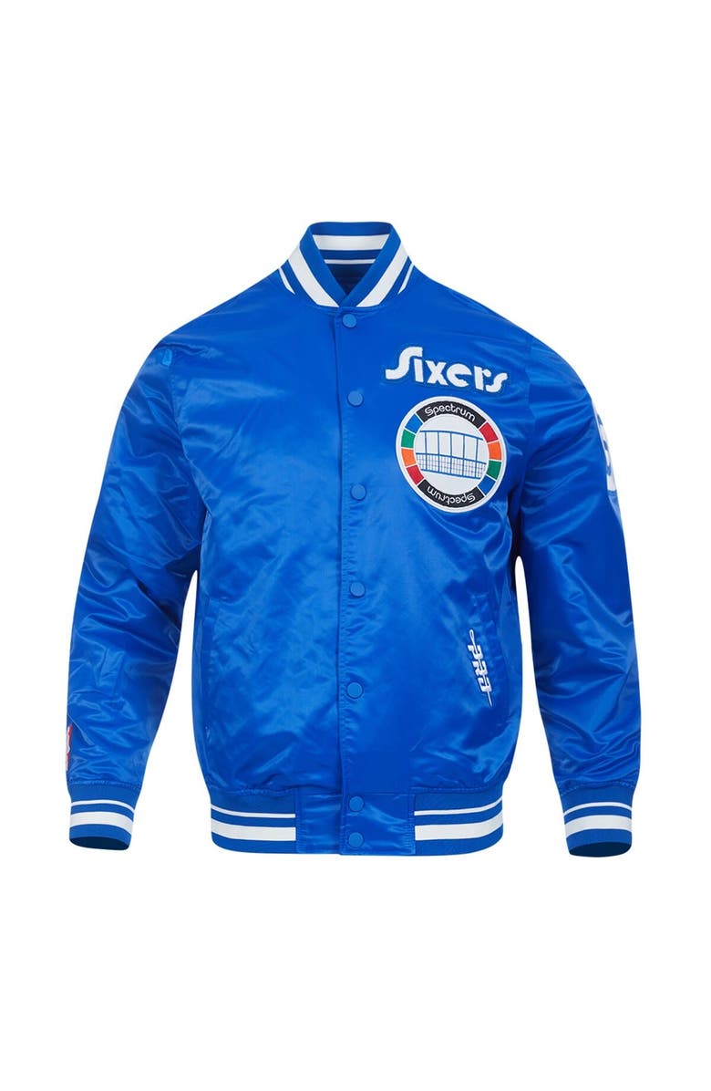 PRO STANDARD Men's Pro Standard Royal Philadelphia 76ers 2024/25 City Edition Chenille Satin Full-Snap Jacket, Alternate, color, 