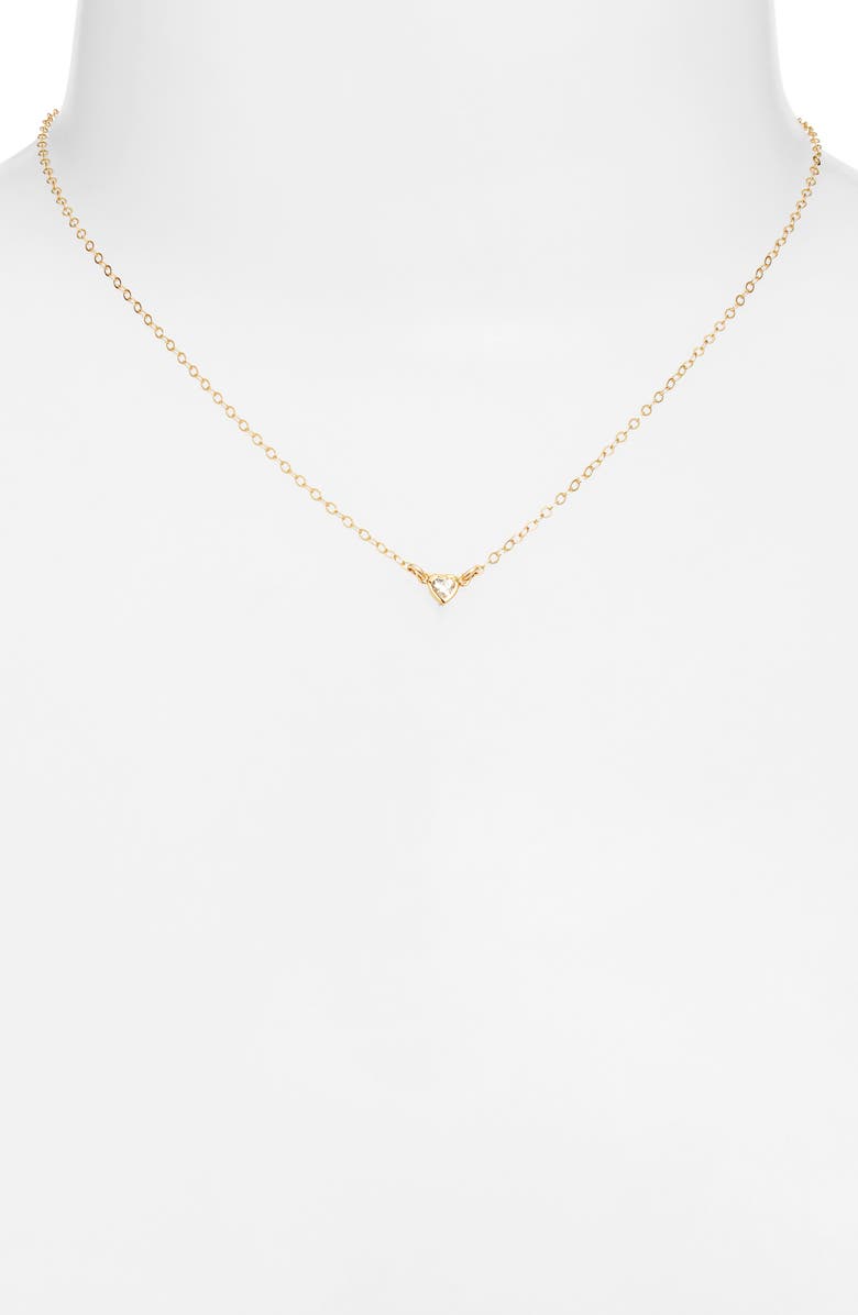 Set & Stones Sarah Heart Pendant Necklace, Alternate, color, Gold