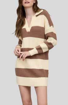 Blu Pepper Stripe Long Sleeve Sweater Dress