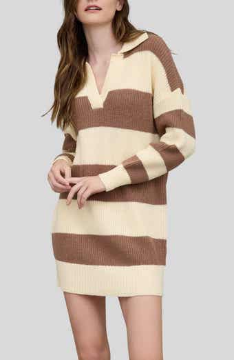 Blu Pepper Stripe Long Sleeve Sweater Dress