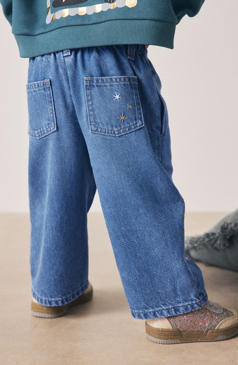 NEXT Kids' Celestial Crystal Embroidered Jeans, Alternate, color, Blue