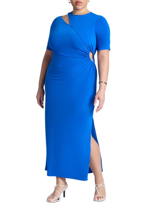 Cutout Detail Knit Maxi Dress