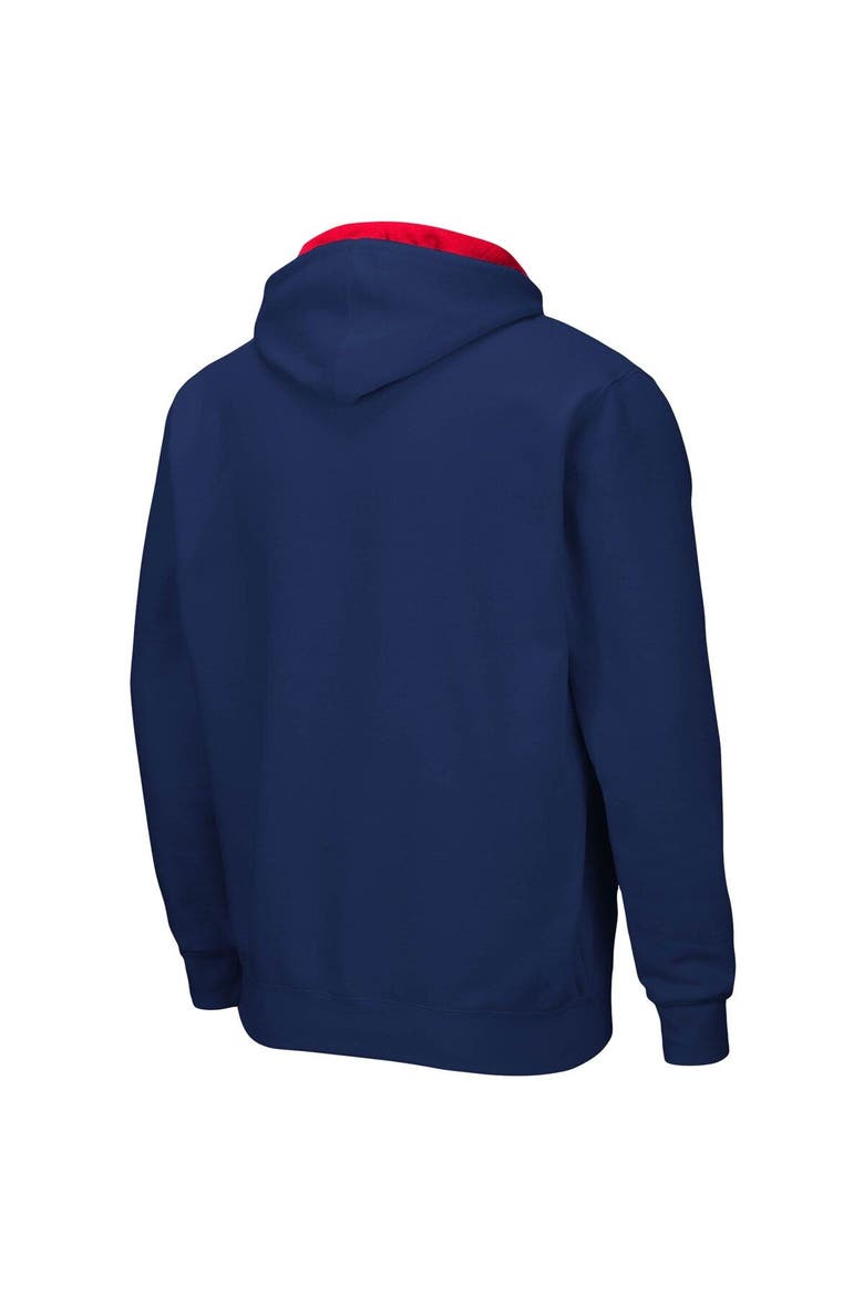 Men's Colosseum Navy Ole Miss Rebels Big & Tall Full-Zip Hoodie, Alternate, color, Navy