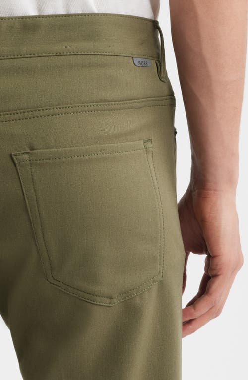 Hugo Boss Boss Delaware Slim Fit Five Pocket Pants In Green