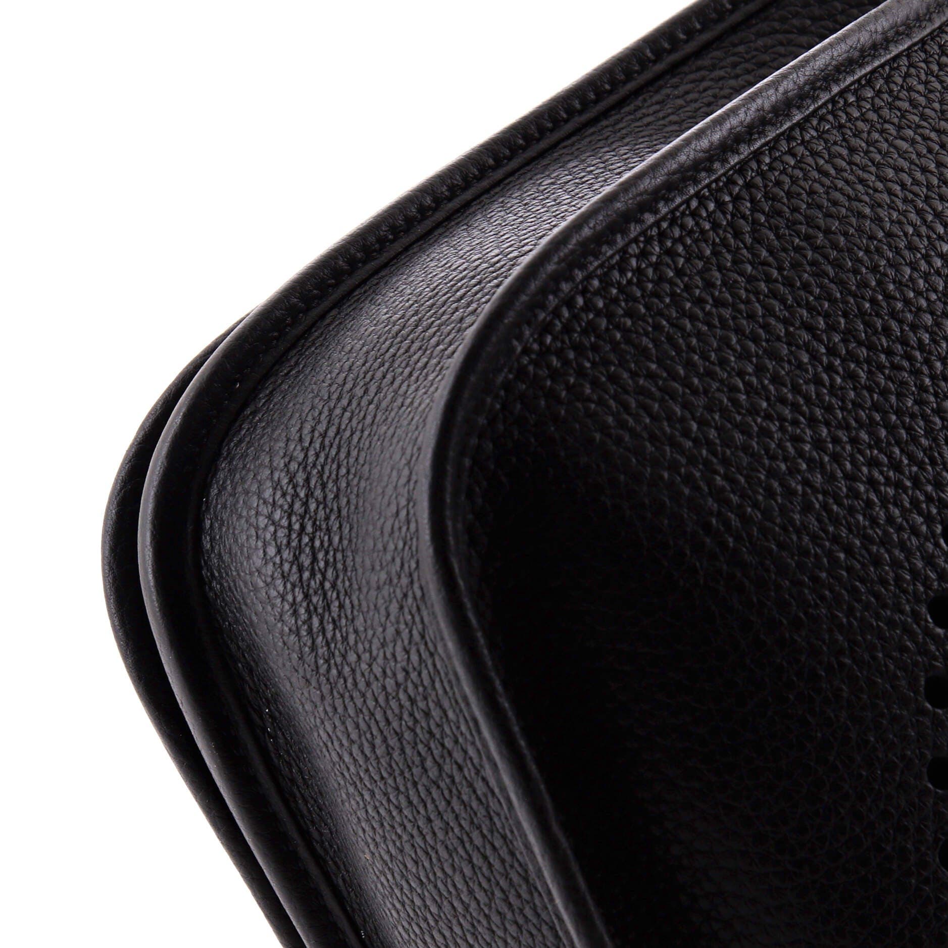 Pre-Owned Hermes Evelyne Bag Gen III Clemence PM, Alternate, color, Noir