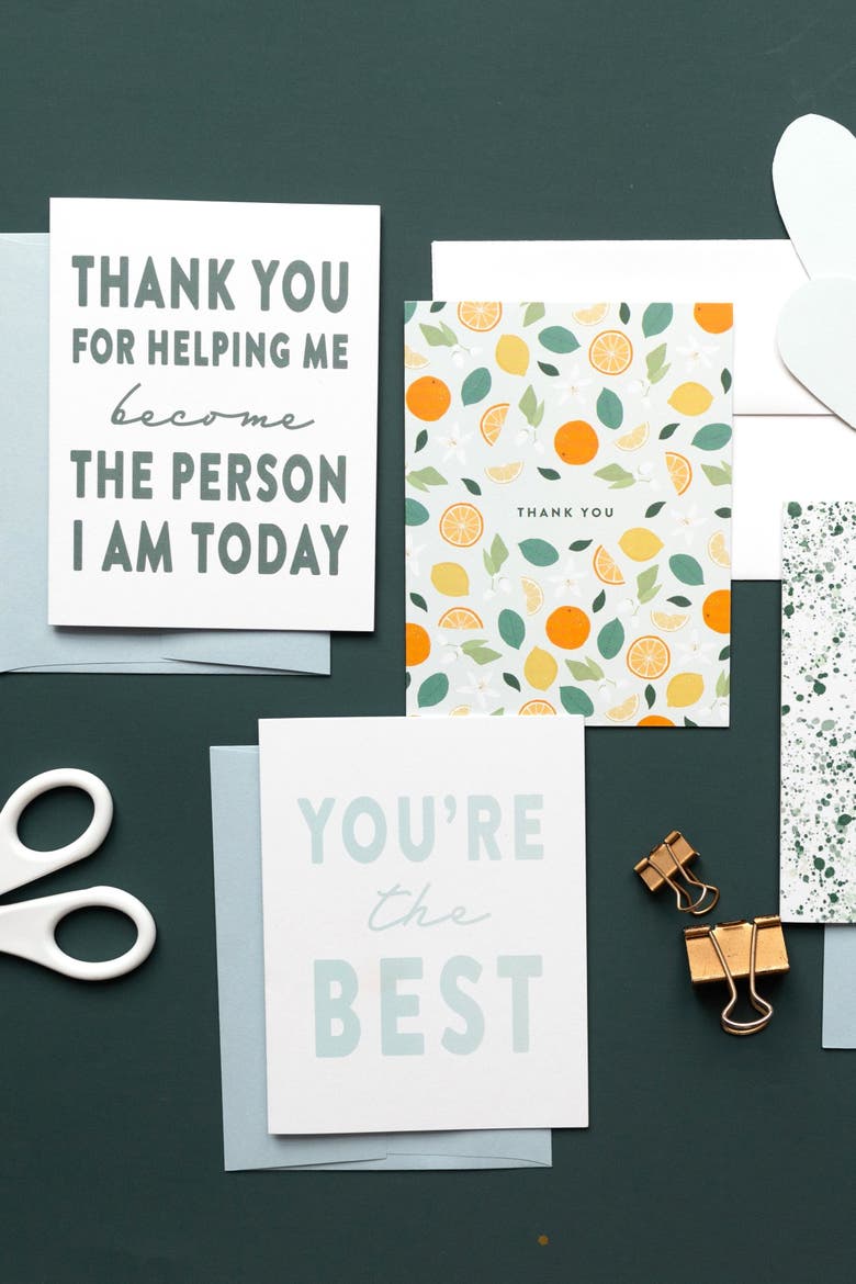 Blue You re the Best Boxed Set of 8 Cards, Alternate, color, Bold Blue