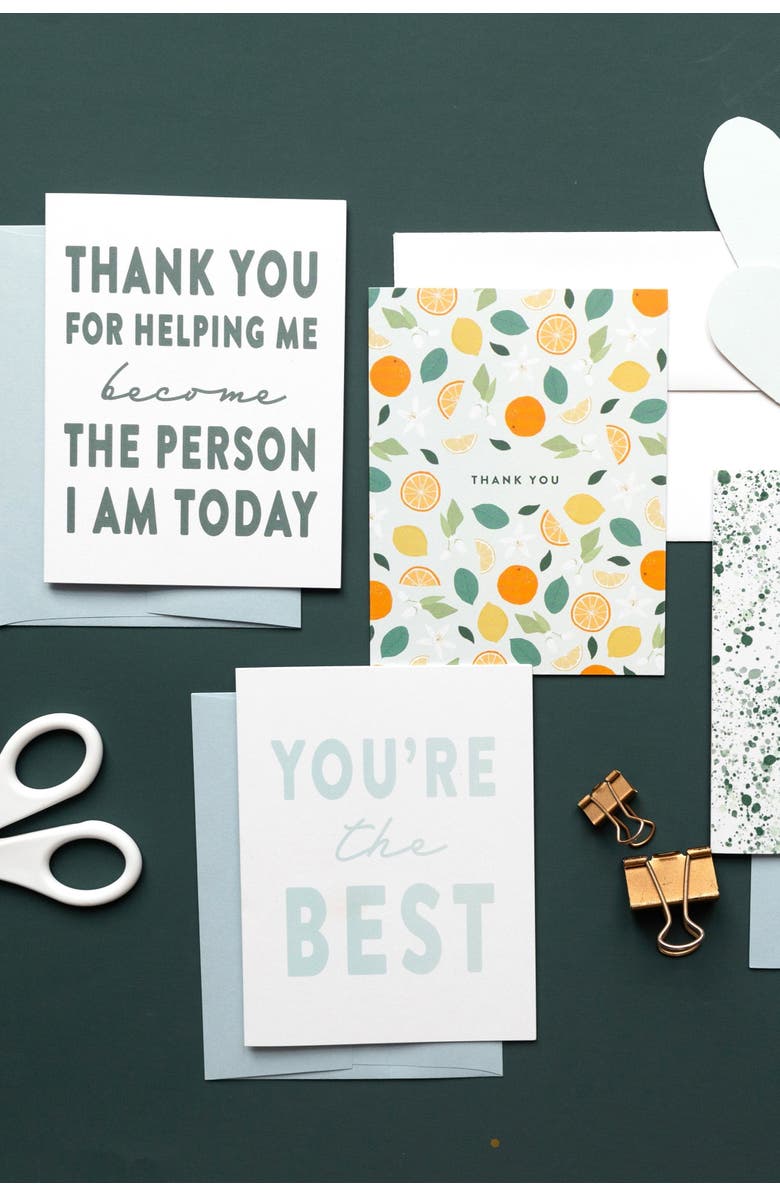 Joy Paper Co. Blue You re the Best Boxed Set of 8 Cards, Alternate, color, 