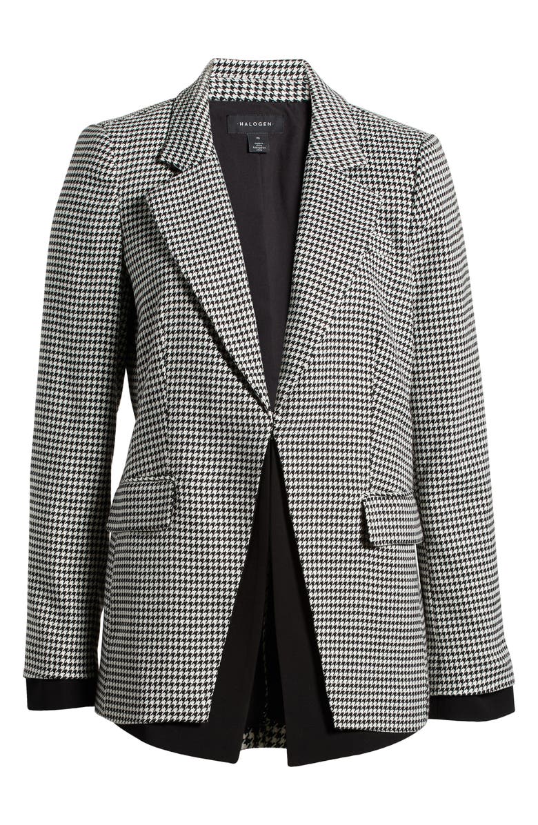 Halogen<sup>®</sup> Houndstooth Check Contrast Detail Blazer, Alternate, color, 