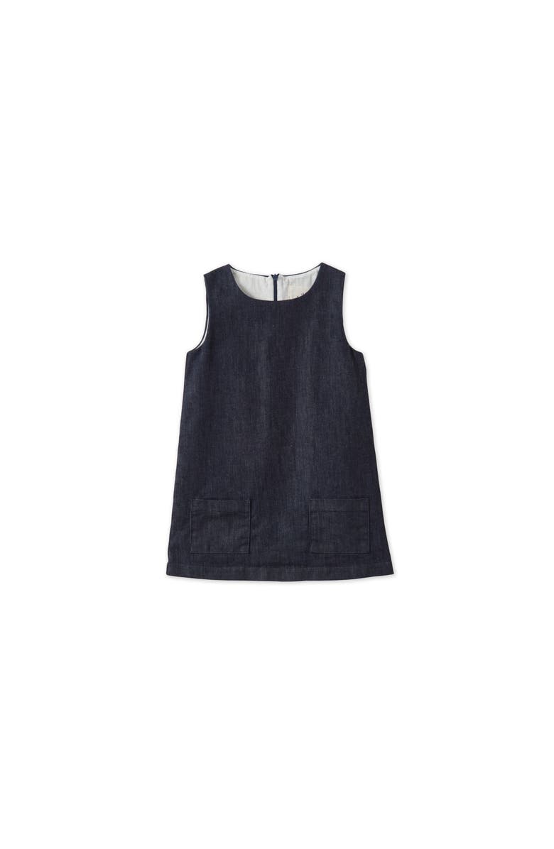 Vild House of Little Organic Denim Dress, Main, color, Blue