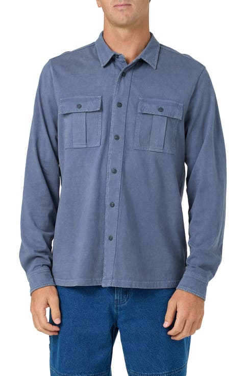 OG Long Sleeve Cotton Button Front Shirt