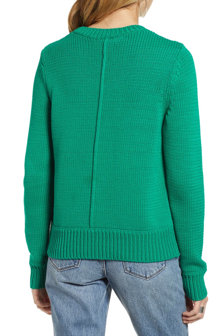 Crewneck Sweater, Alternate, color, GREEN LAKE