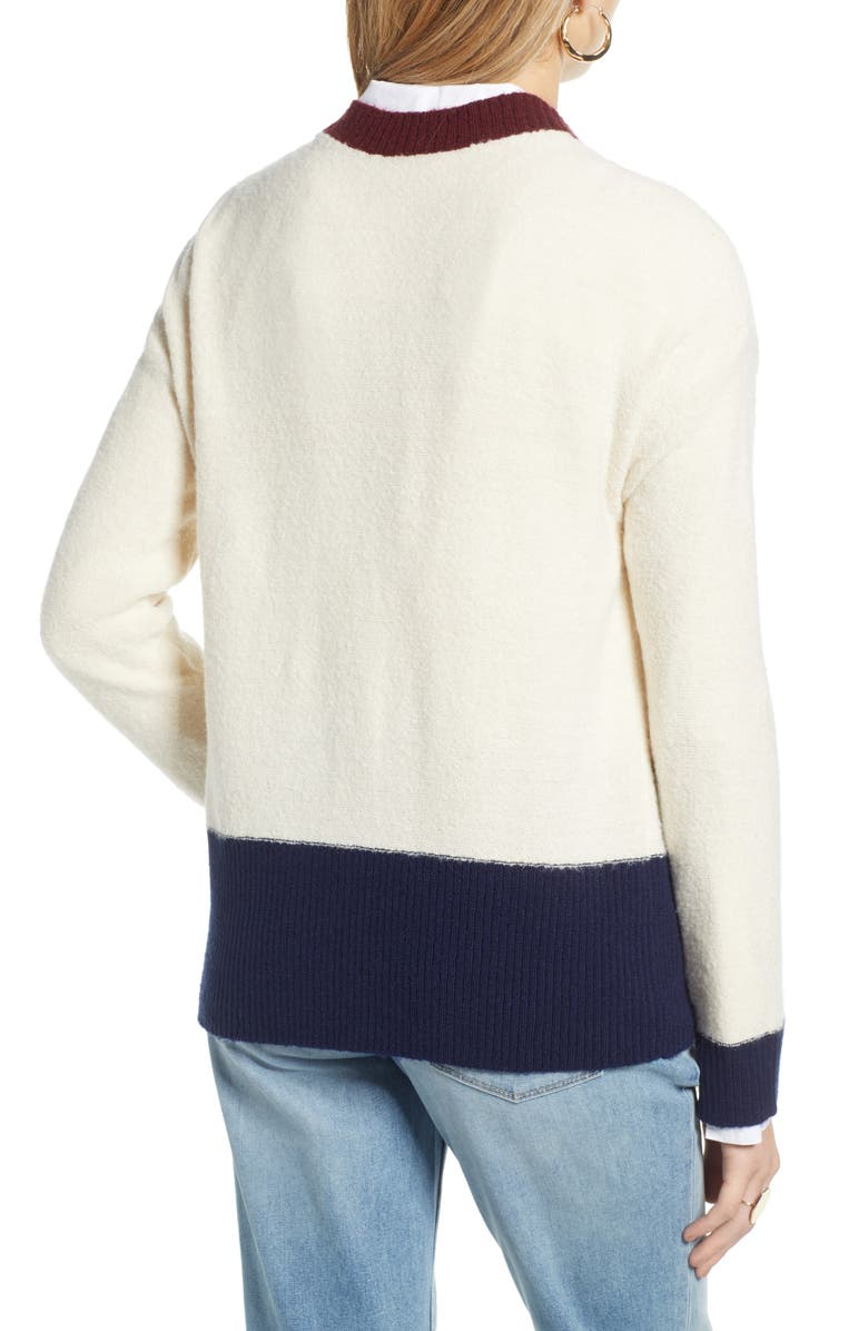 Treasure & Bond Colorblock V-Neck Cardigan, Alternate, color,