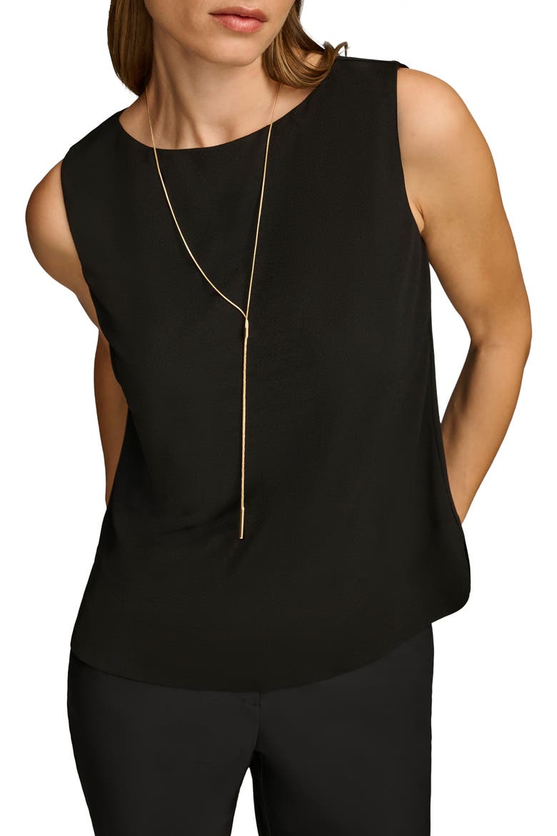 Sleeveless Shell, Main, color, BLACK