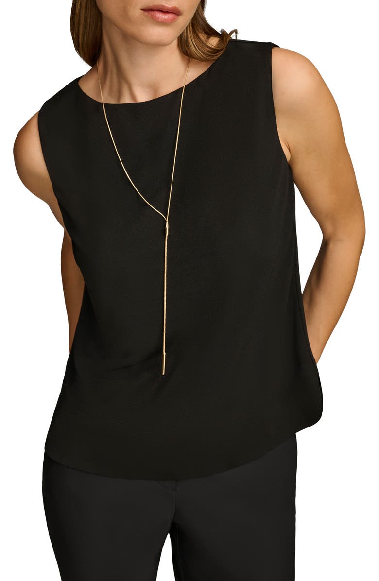 Donna Karan New York Sleeveless Shell, Main, color, Black