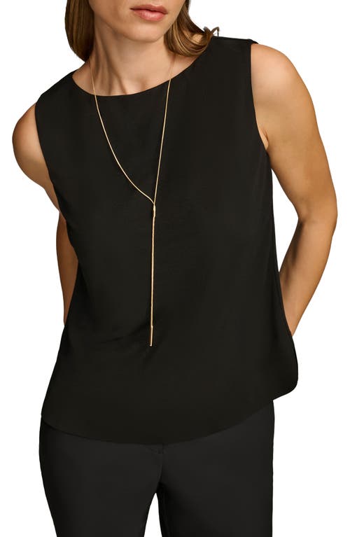 DONNA KARAN Sleeveless Shell in Black 