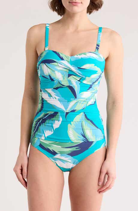 JANTZEN Flora Bandeau One Piece Swimsuit