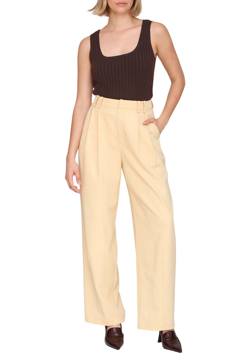 Wide Leg Barrel Trousers, Alternate, color, CAMEL
