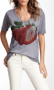 GO COUTURE Slub V-Neck Pocket T-Shirt