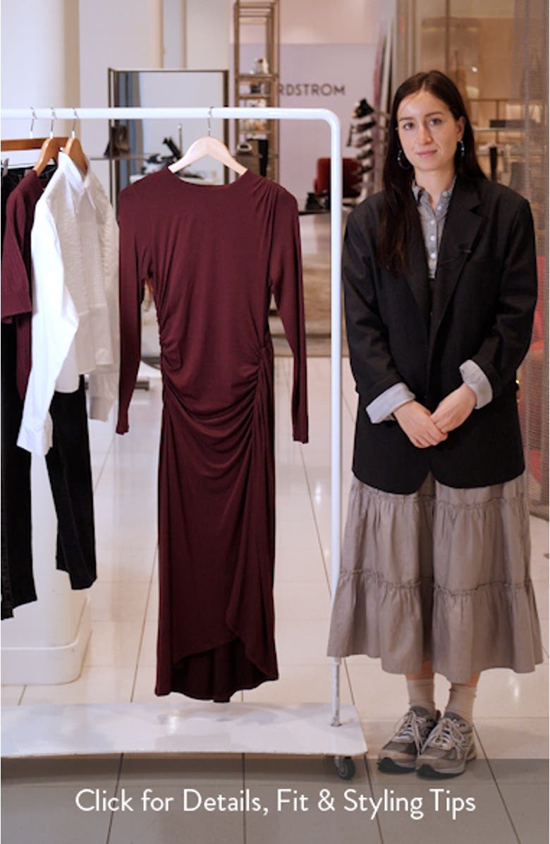 Theodora Ruched Midi Dress, sales video thumbnail