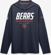 Nike Men's Nike Navy Chicago Bears Big & Tall Sideline Game On Lightweight Hooded Long Sleeve Dri-FIT Top